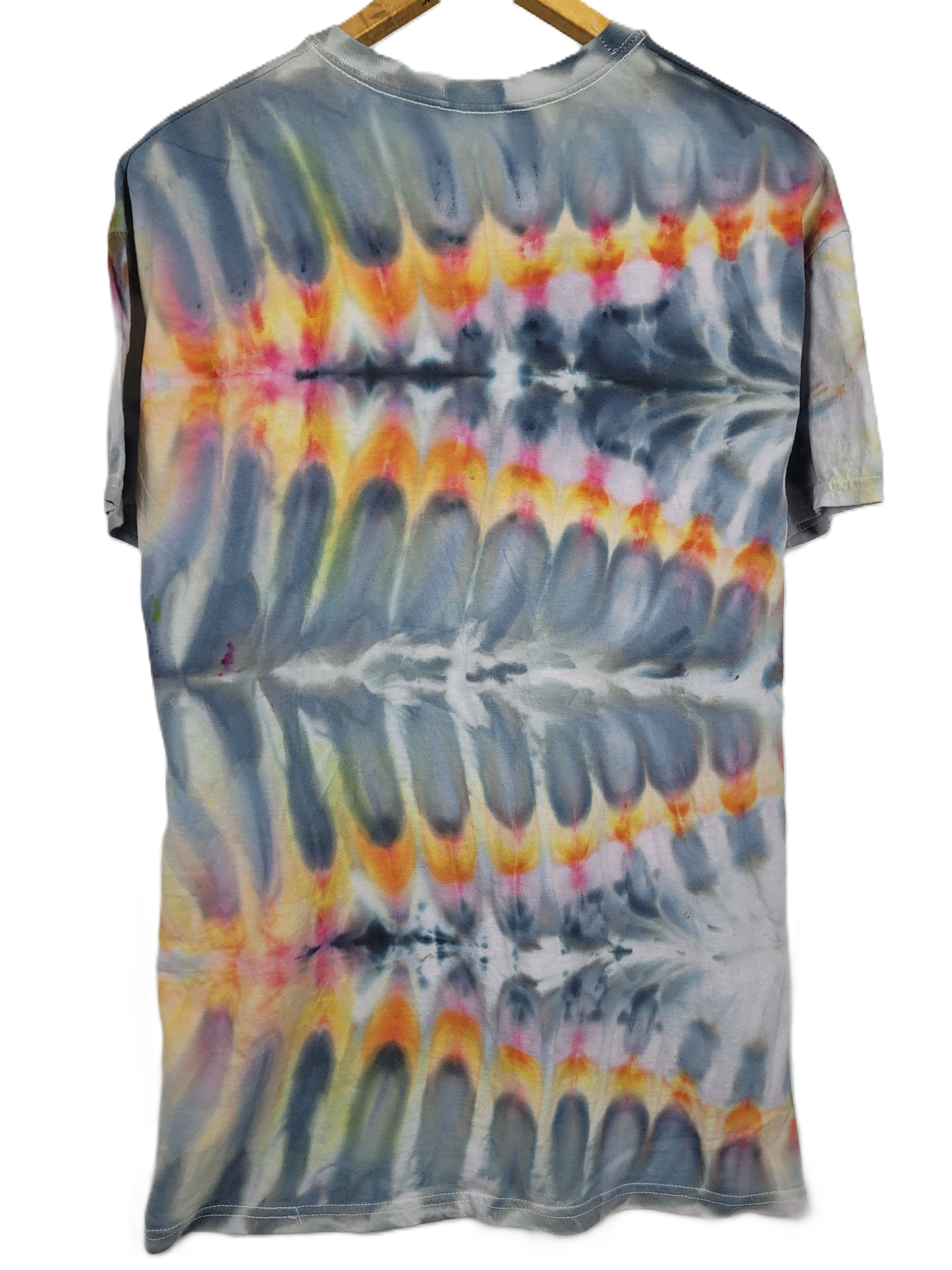 Pastel Zig-Zag Fern Tie-Dye T-Shirt - Adult, Unisex, Size L