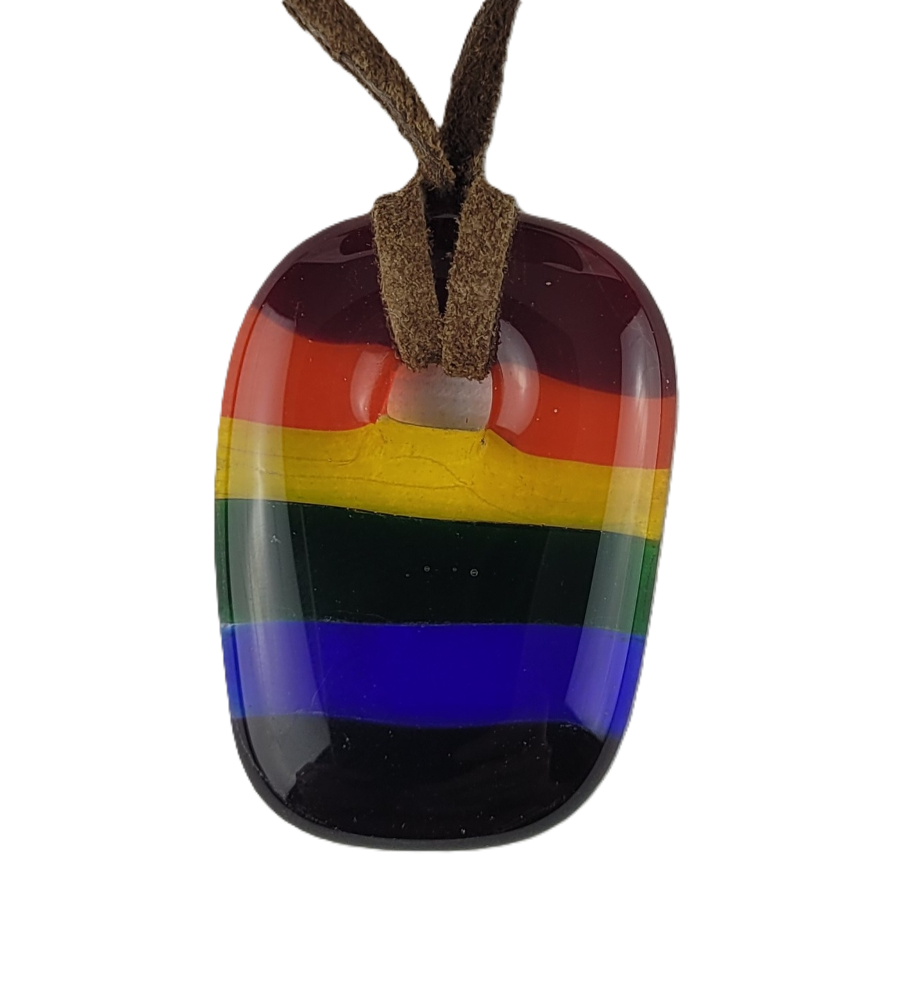 Rainbow Fused Glass Necklace