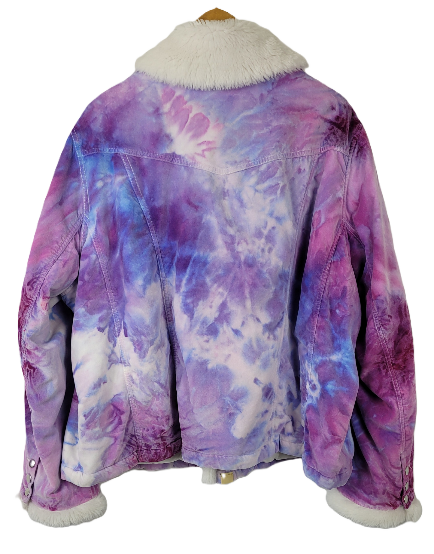 Lavender Dream Tie-Dye Upcycled Coat - Ladies, 26/28W