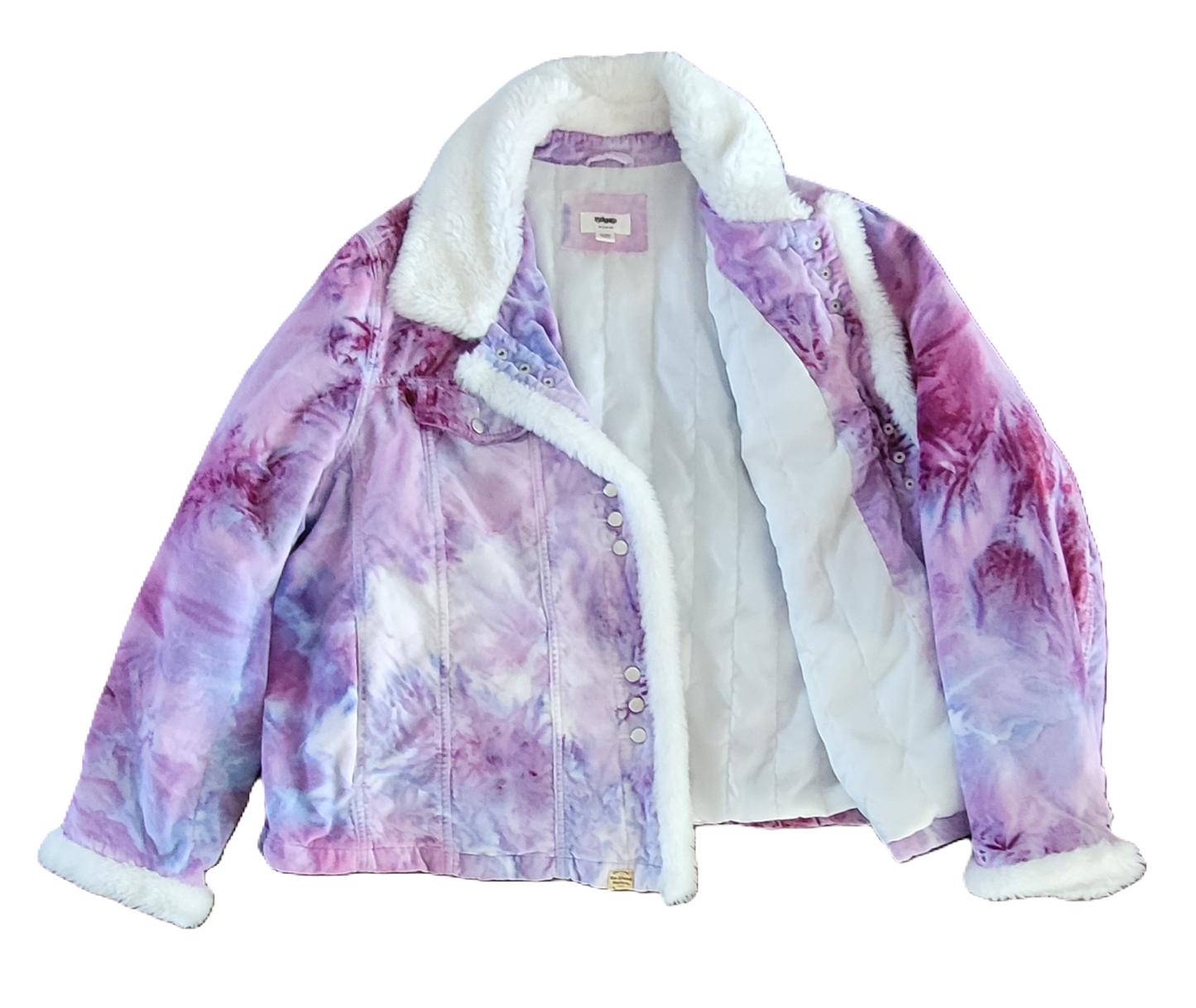 Lavender Dream Tie-Dye Upcycled Coat - Ladies, 26/28W