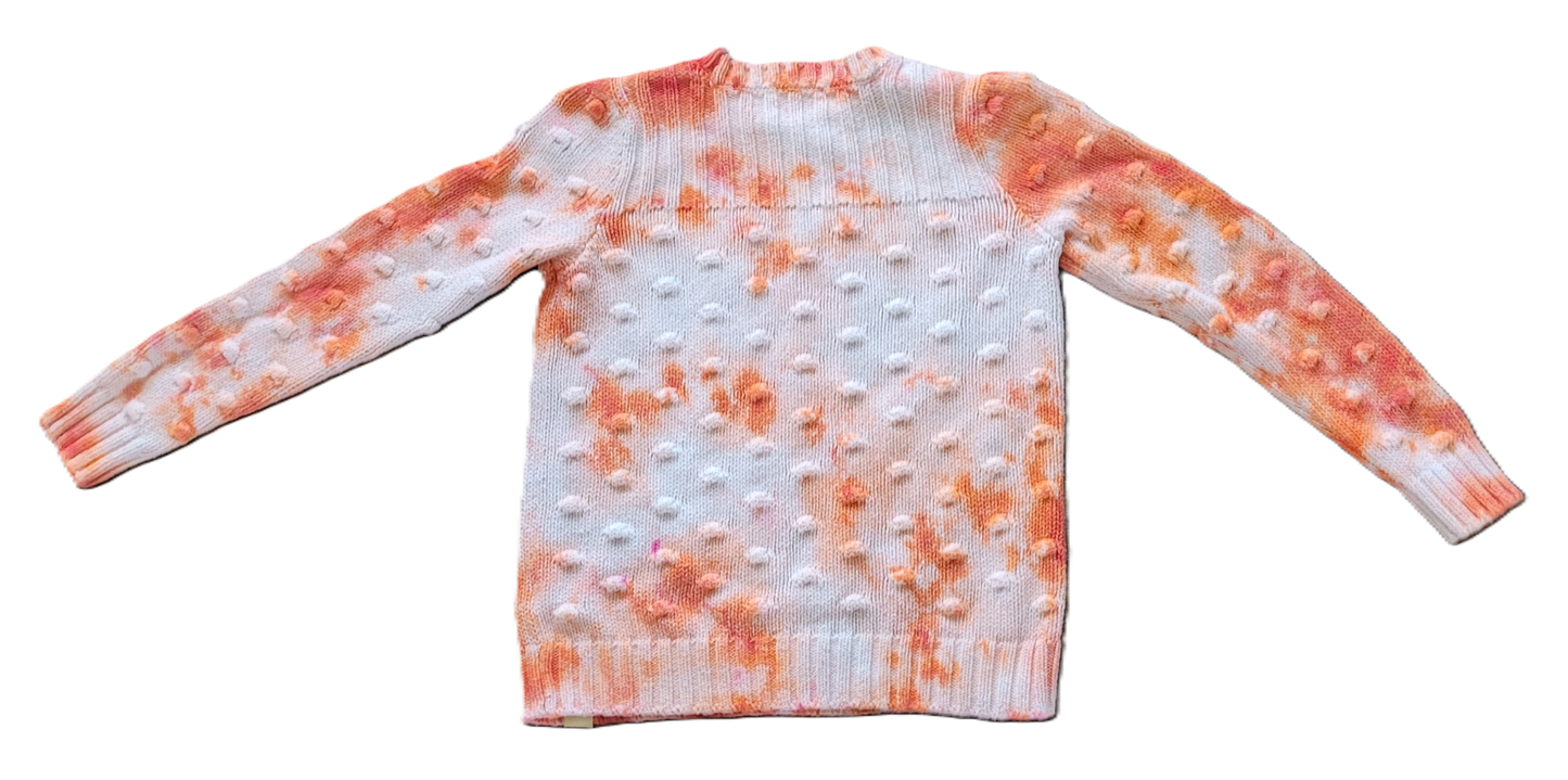 Peach Prosecco Upcycled Sweater – Adult, Ladies, Size S
