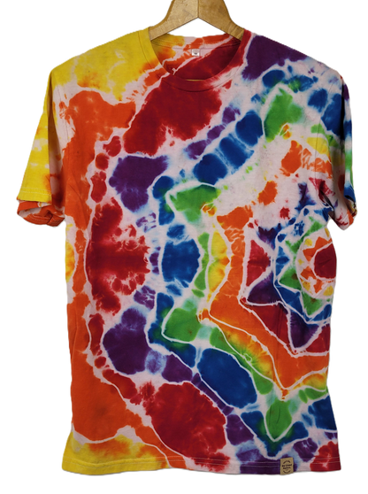 Rainbow Side Mandala Tie-Dye T-Shirt - Adult, Unisex, Size M