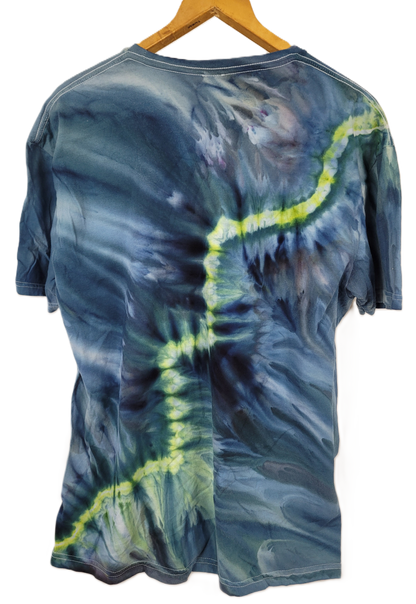 Lime Pop Lightening Bolt Tie-Dye T-Shirt - Adult, Unisex, Size XL