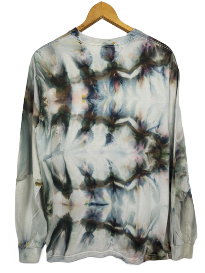 Camo Zig-Zag Long Sleeve Tie-Dye T-Shirt - Adult, Unisex, Size M