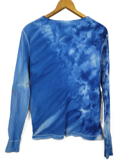 Upcycled J.Ferrar Thermal Long Sleeve Tie-Dye Shirt - Adult, Unisex, Size M - Re-Used Relics