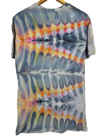 Pastel Zig-Zag Fern Tie-Dye T-Shirt - Adult, Unisex, Size L