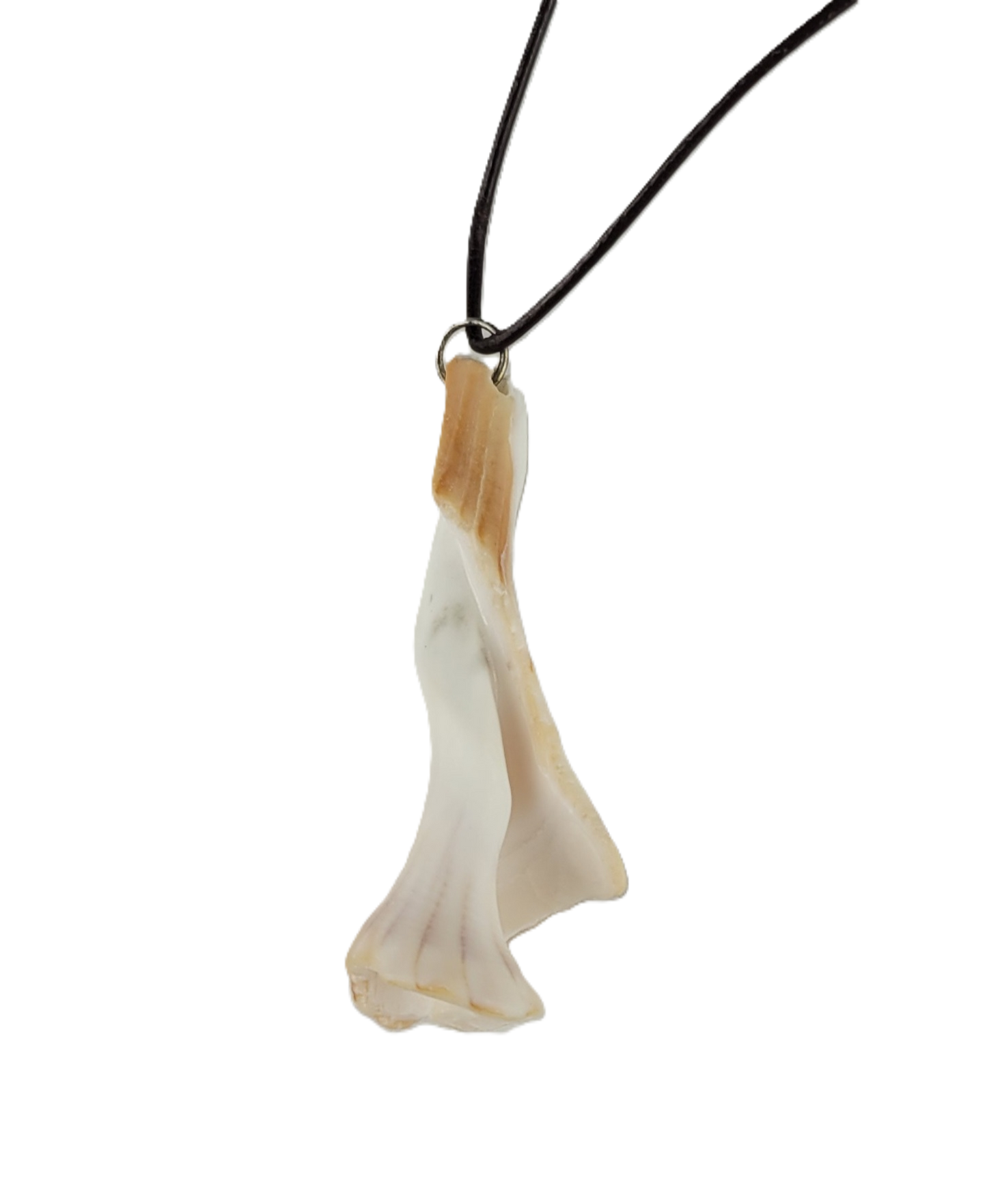 Necklace with a unique pendant on a white background