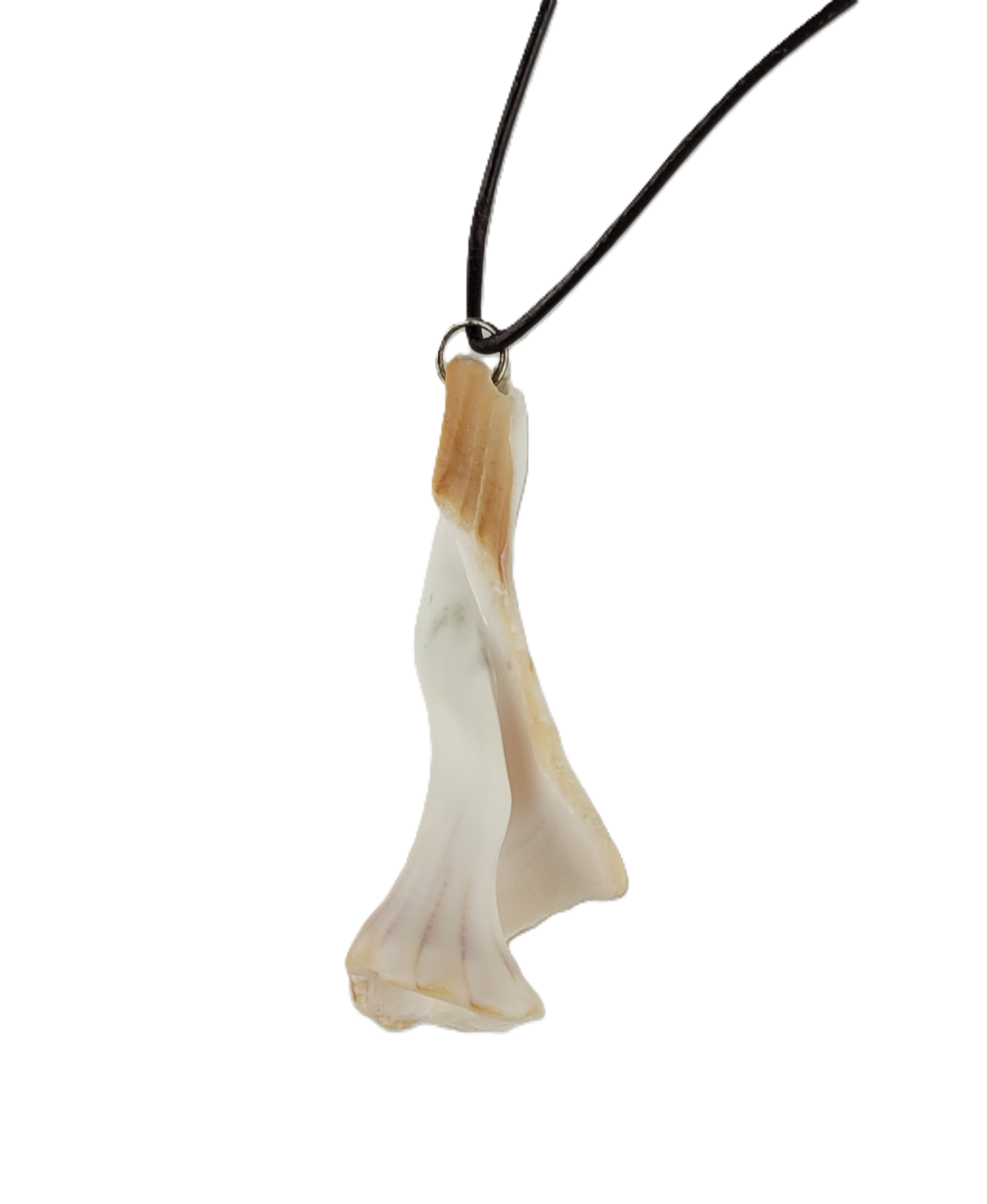 Necklace with a unique pendant on a white background