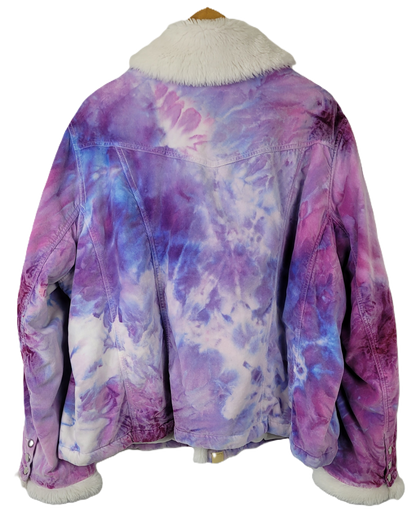 Lavender Dream Tie-Dye Upcycled Coat - Ladies, 26/28W - Re-Used Relics