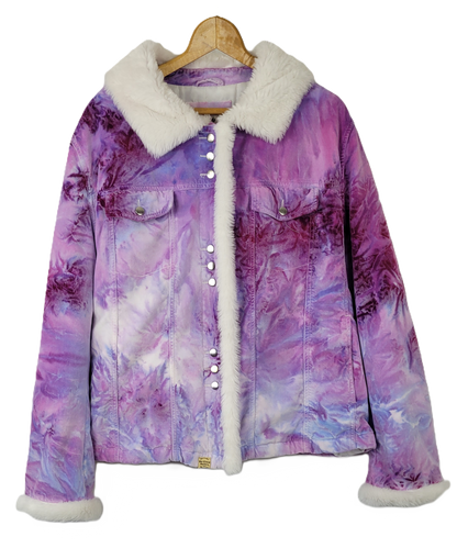 Lavender Dream Tie-Dye Upcycled Coat - Ladies, 26/28W - Re-Used Relics