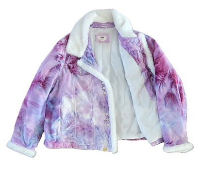 Lavender Dream Tie-Dye Upcycled Coat - Ladies, 26/28W - Re-Used Relics