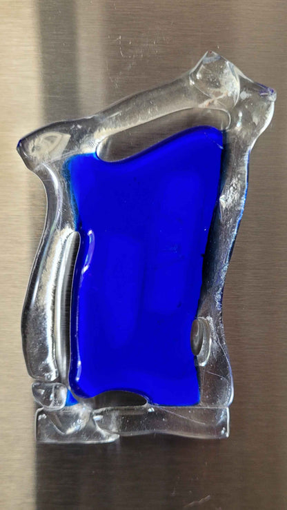 Cobalt Outhouse Abstract Refrigerator Magnet