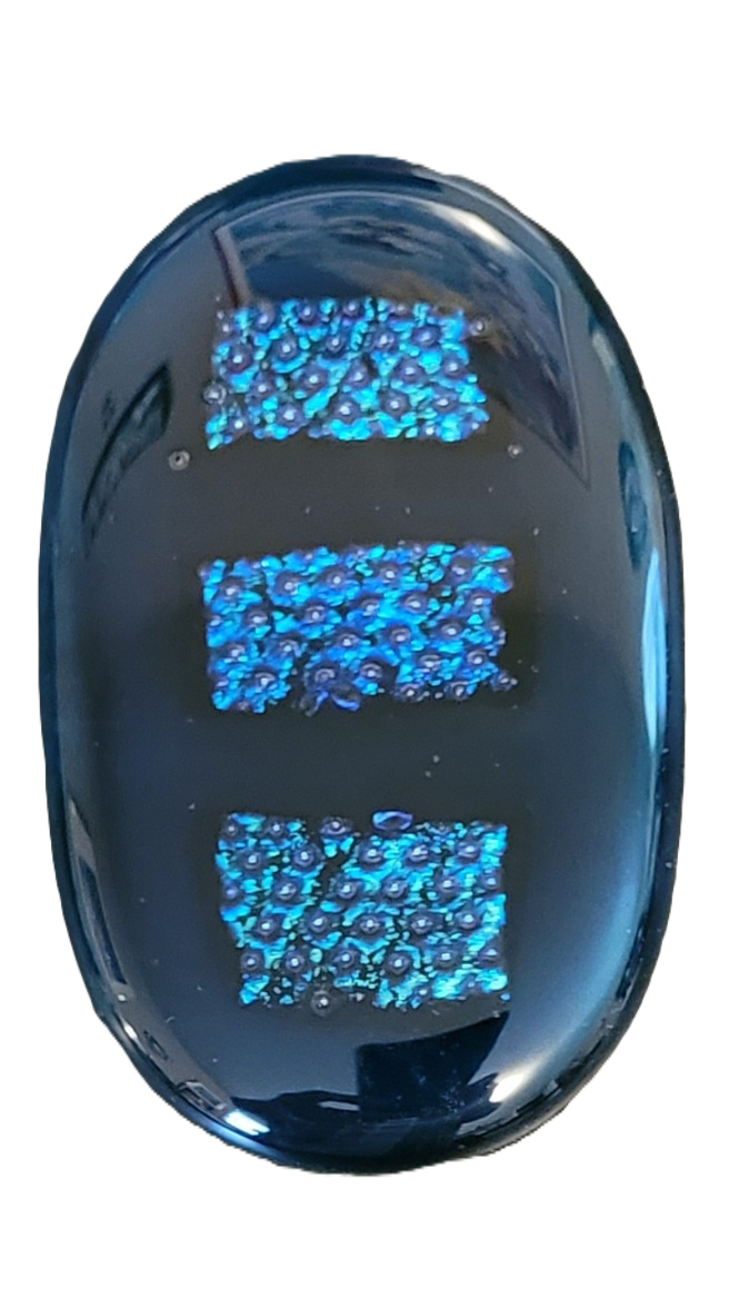 Midnight Shimmer Oval Refrigerator Magnet