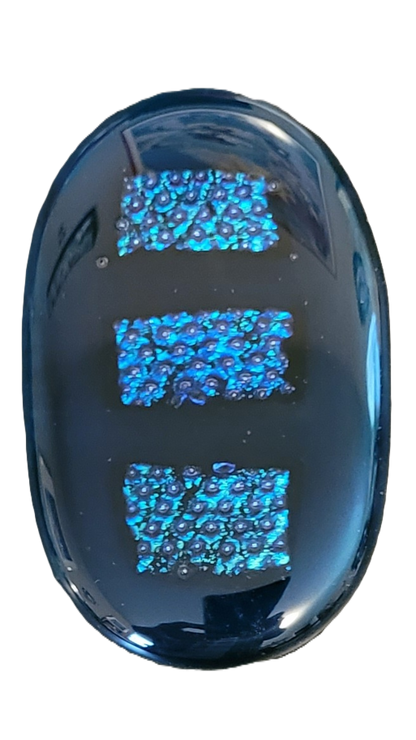 Midnight Shimmer Oval Refrigerator Magnet