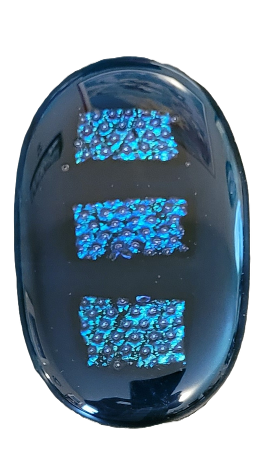 Midnight Shimmer Oval Refrigerator Magnet