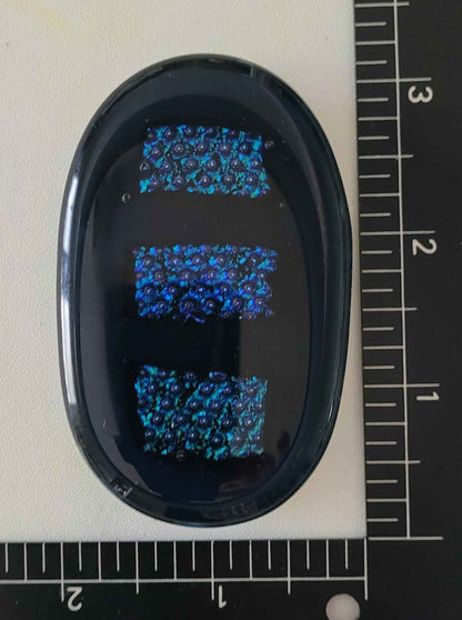 Midnight Shimmer Oval Refrigerator Magnet