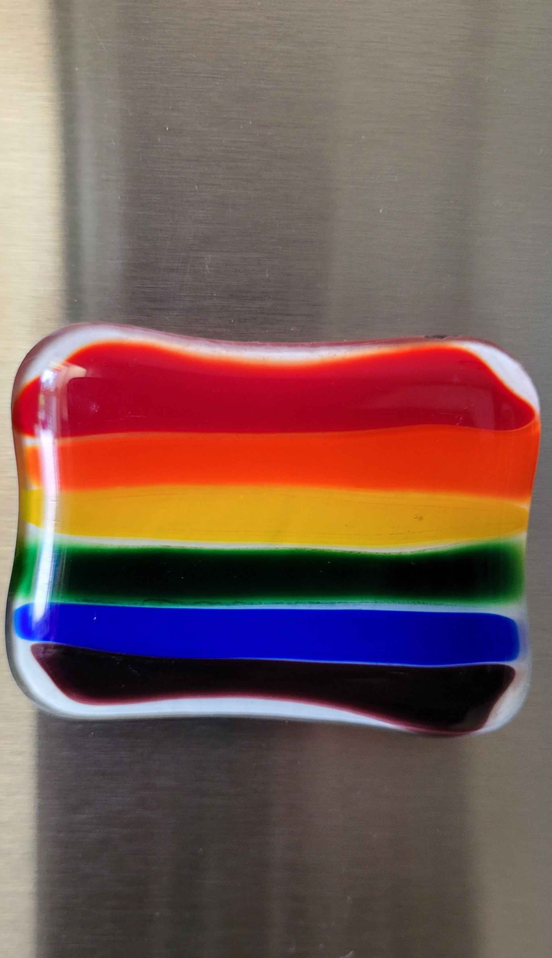 Rainbow Horizon Block Refrigerator Magnet