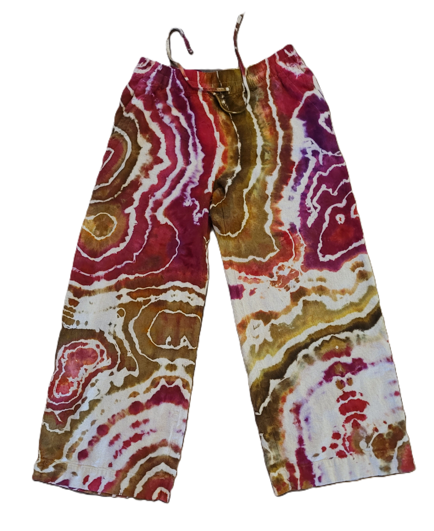 "Sunset Canyon" - Upcycled Linen Blend Pants – Adult, Unisex, Size M - Re-Used Relics