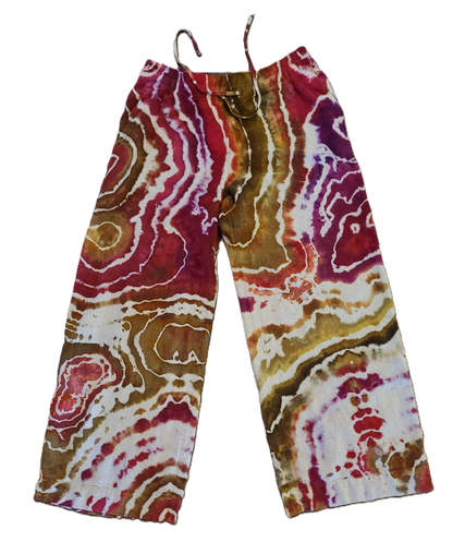 "Sunset Canyon" - Upcycled Linen Blend Pants – Adult, Unisex, Size M - Re-Used Relics