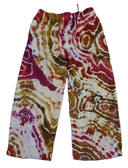 "Sunset Canyon" - Upcycled Linen Blend Pants – Adult, Unisex, Size M - Re-Used Relics
