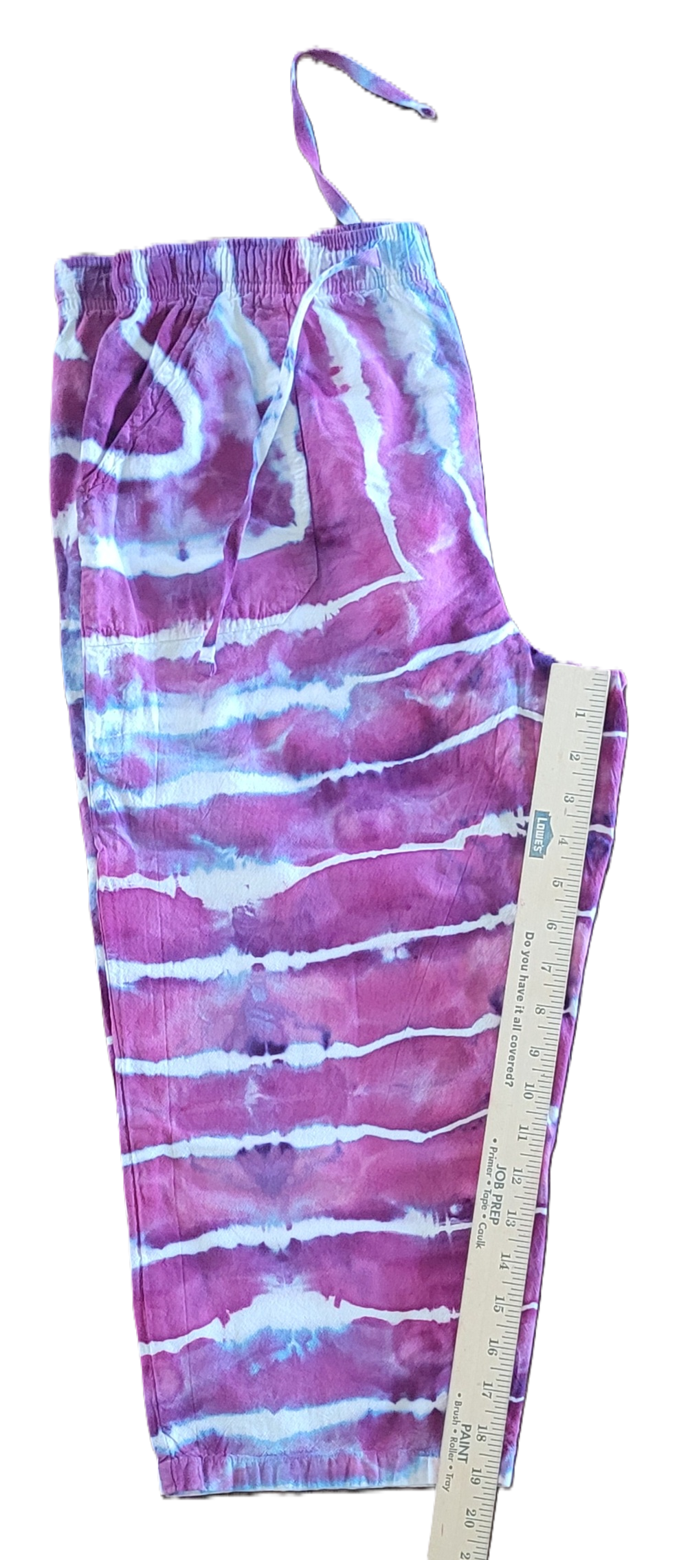 Berry Mist Upcycled Capris - Adult, Unisex, Size M - Re-Used Relics