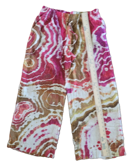 "Sunset Canyon" - Upcycled Linen Blend Pants – Adult, Unisex, Size M - Re-Used Relics