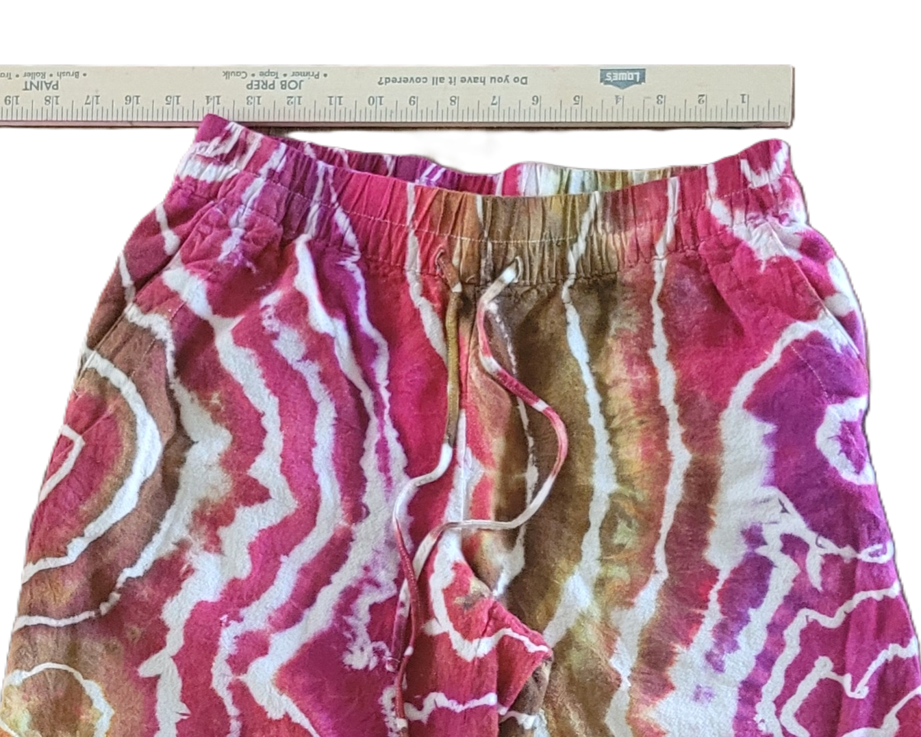 "Sunset Canyon" - Upcycled Linen Blend Pants – Adult, Unisex, Size M - Re-Used Relics