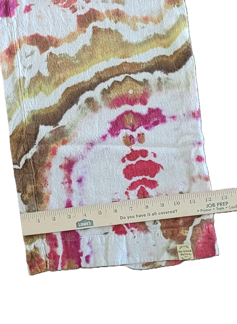 "Sunset Canyon" - Upcycled Linen Blend Pants – Adult, Unisex, Size M - Re-Used Relics