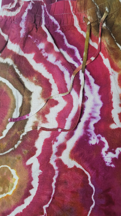 "Sunset Canyon" - Upcycled Linen Blend Pants – Adult, Unisex, Size M - Re-Used Relics