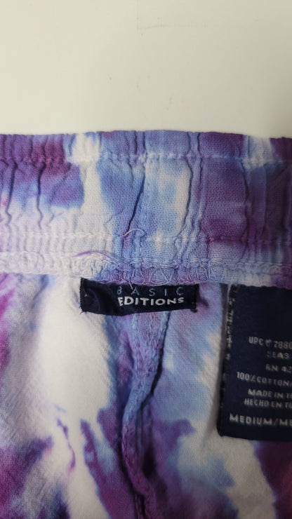 Berry Mist Upcycled Capris - Adult, Unisex, Size M - Re-Used Relics