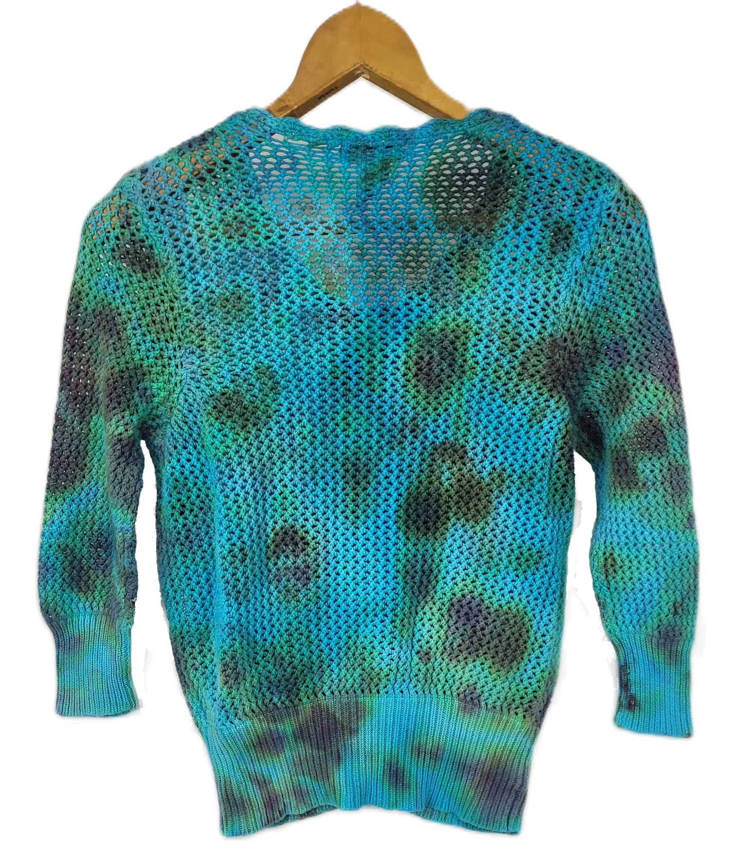 Enchanted Lagoon Upcycled Tie-Dye Cardigan - Adult, Ladies, Size M