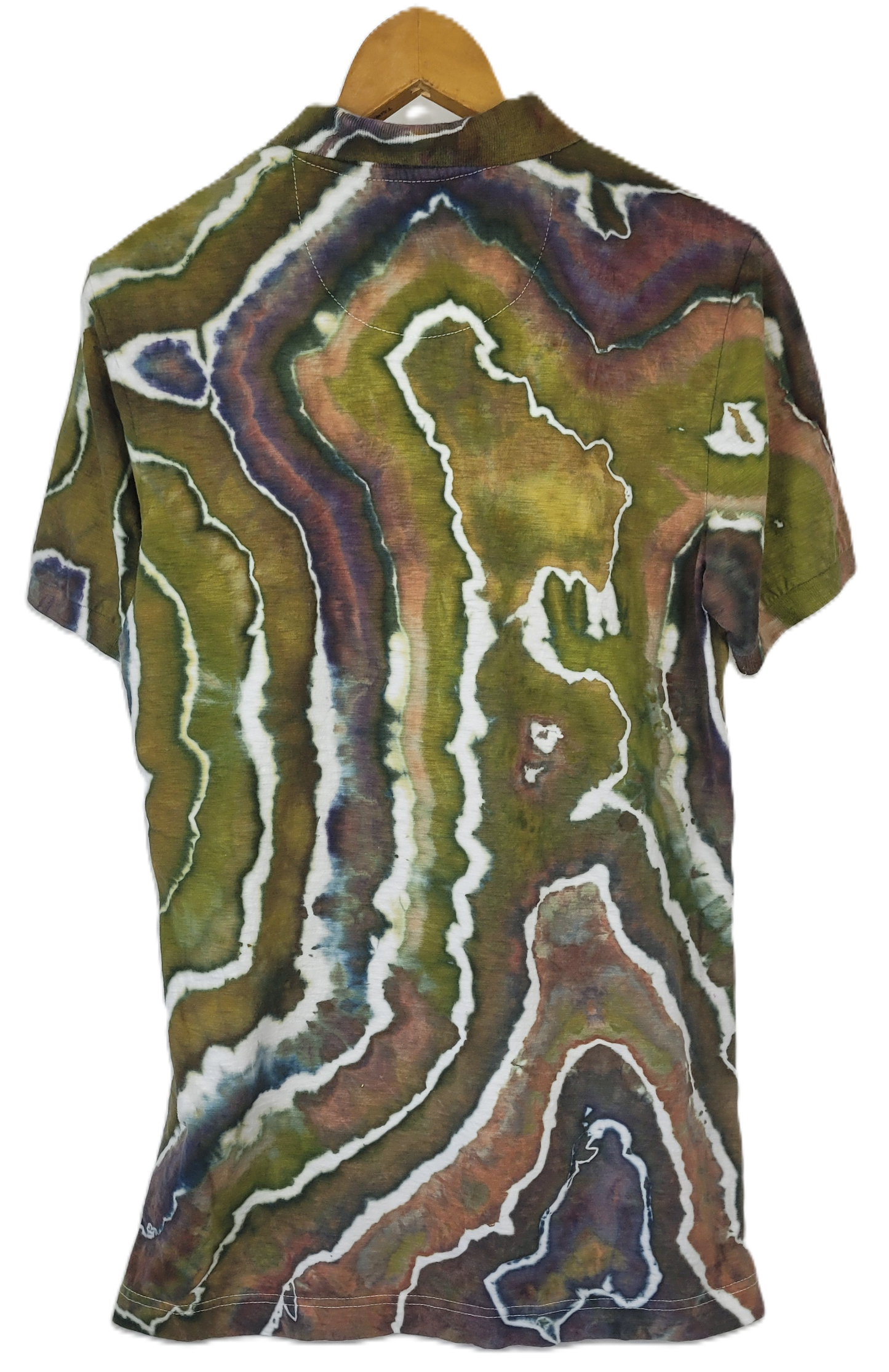 Gilded Geode Upcycled Polo Shirt – Adult, Men’s, Size S