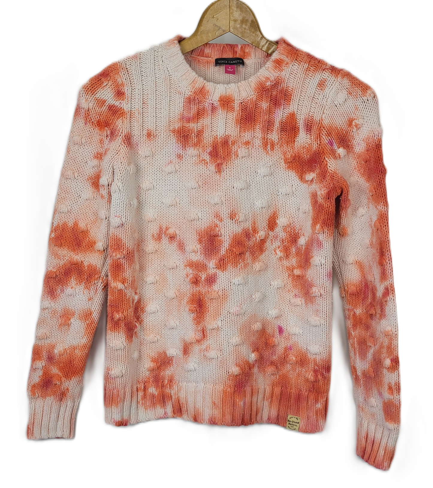 Peach Prosecco Upcycled Sweater – Adult, Ladies, Size S