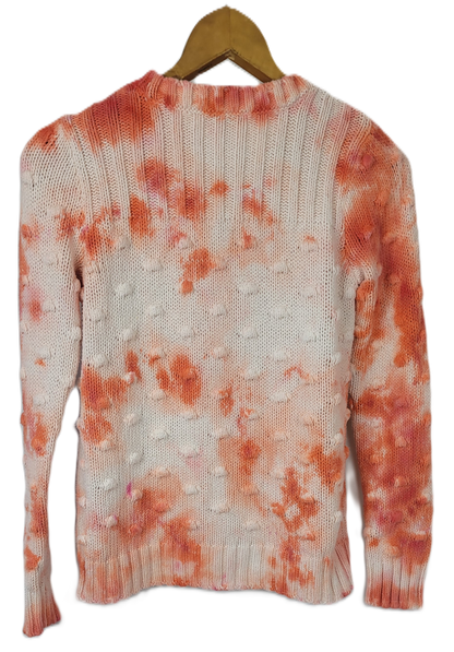 Peach Prosecco Upcycled Sweater – Adult, Ladies, Size S - Re-Used Relics