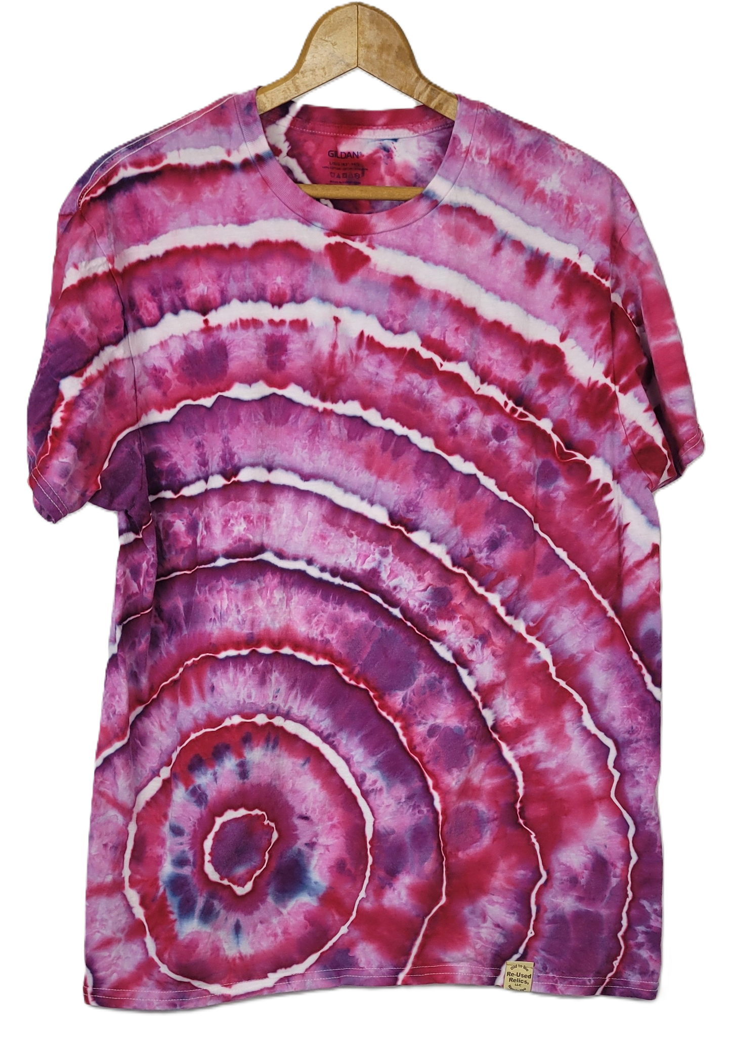 Berry Quartz Geode Tie-Dye T-Shirt - Adult, Unisex, Size L