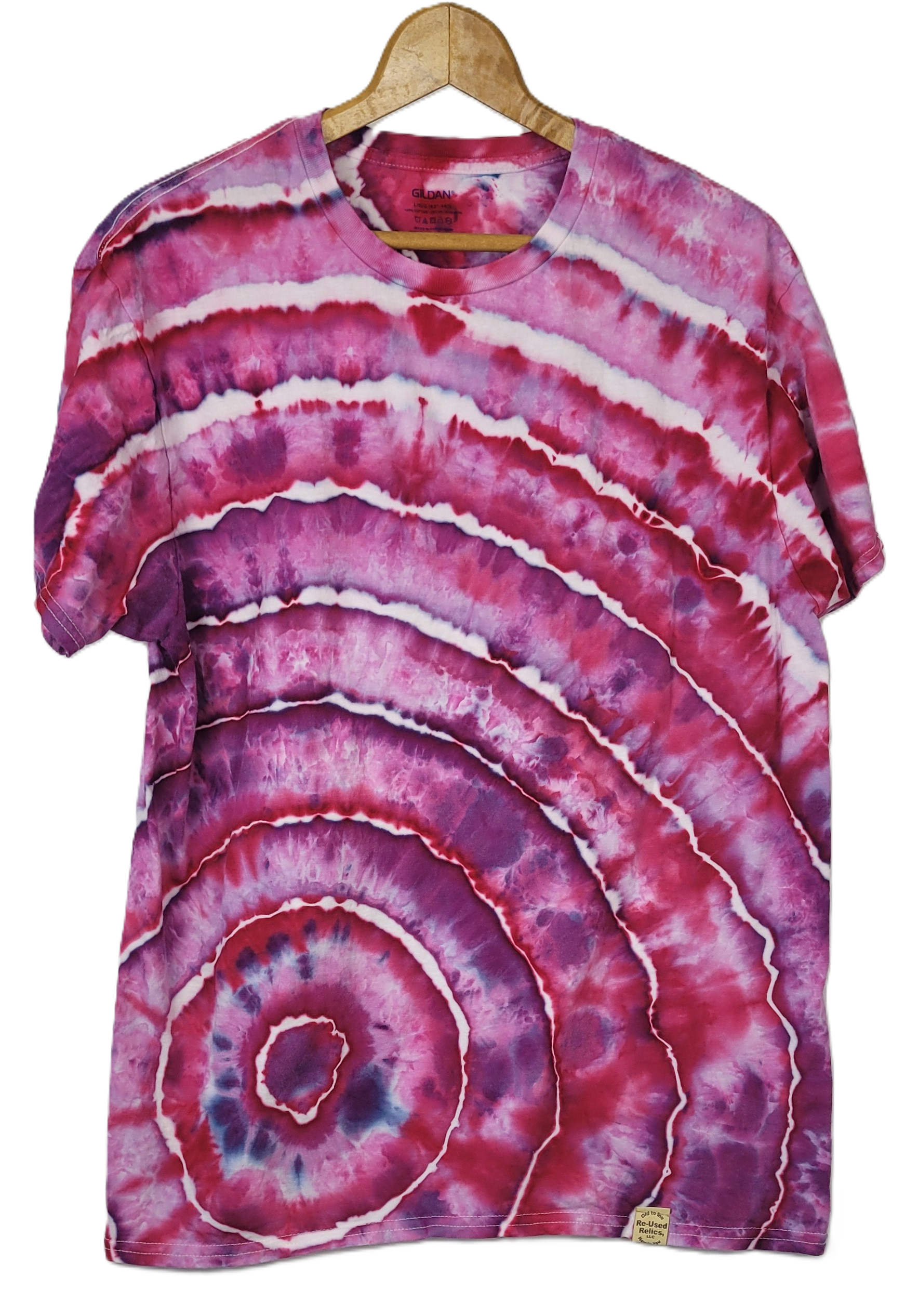 Berry Quartz Geode Tie-Dye T-Shirt - Adult, Unisex, Size L