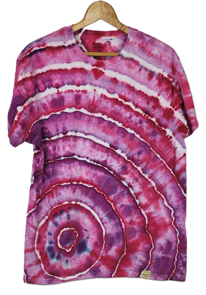 Berry Quartz Geode Tie-Dye T-Shirt - Adult, Unisex, Size L
