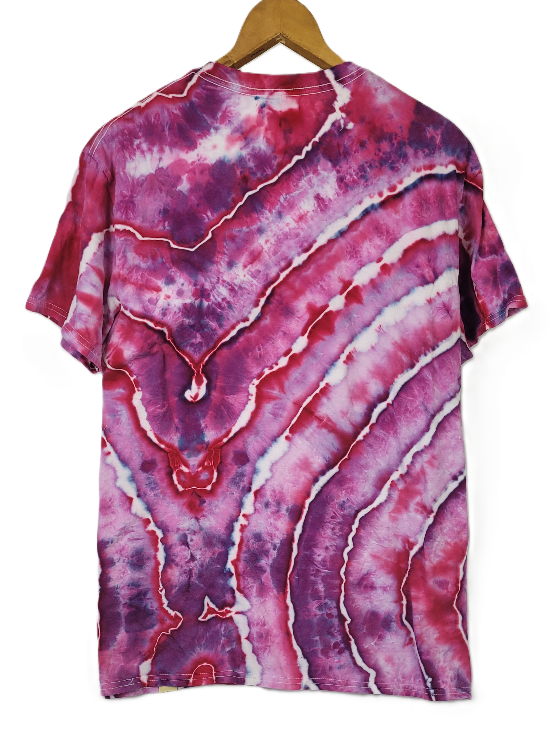 Berry Quartz Geode Tie-Dye T-Shirt - Adult, Unisex, Size L