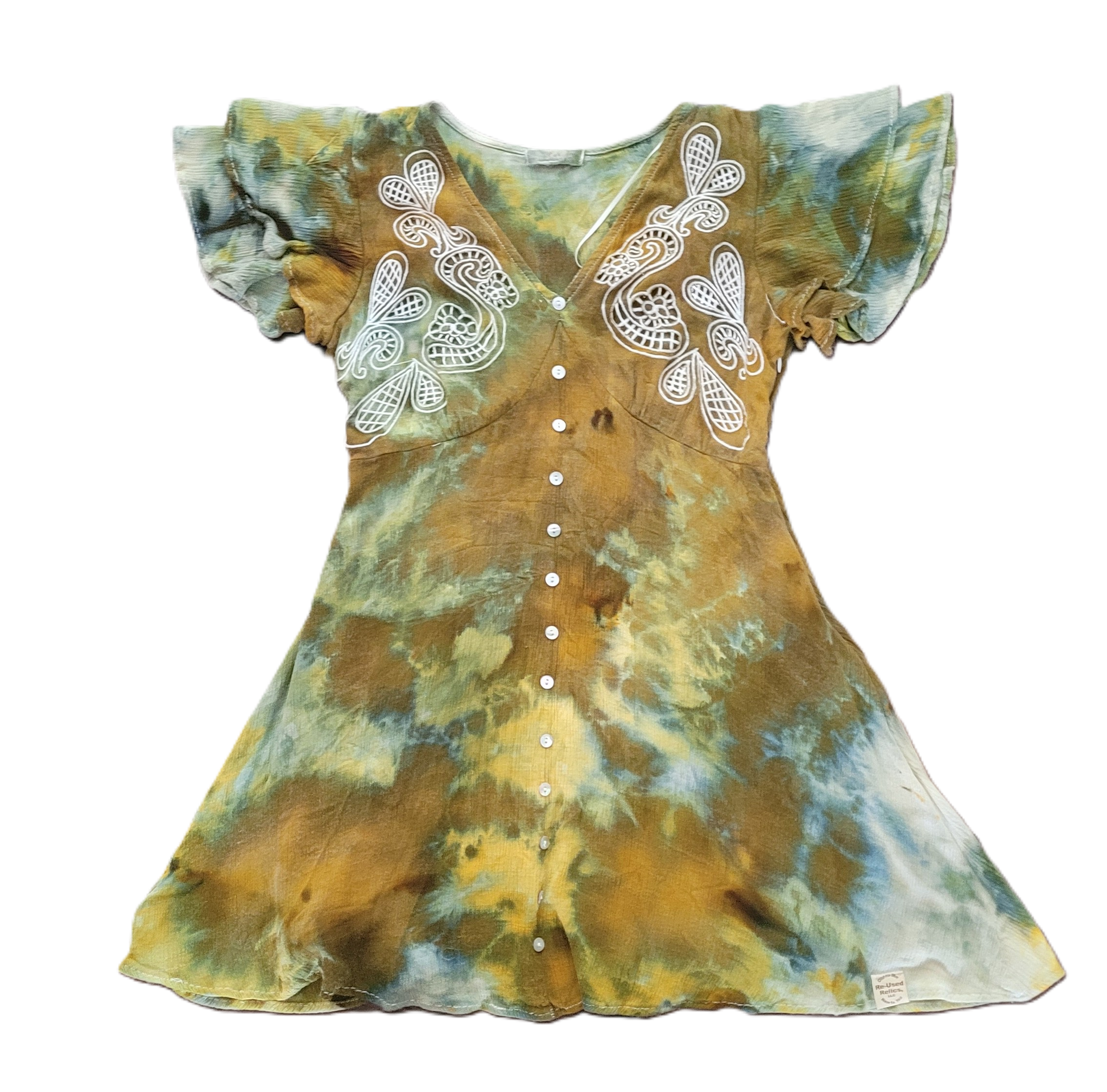 Gilded Grove Upcycled Rayon Dress - Adult, Ladies, Size S