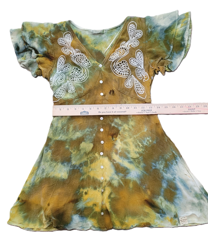 Gilded Grove Upcycled Rayon Dress - Adult, Ladies, Size S