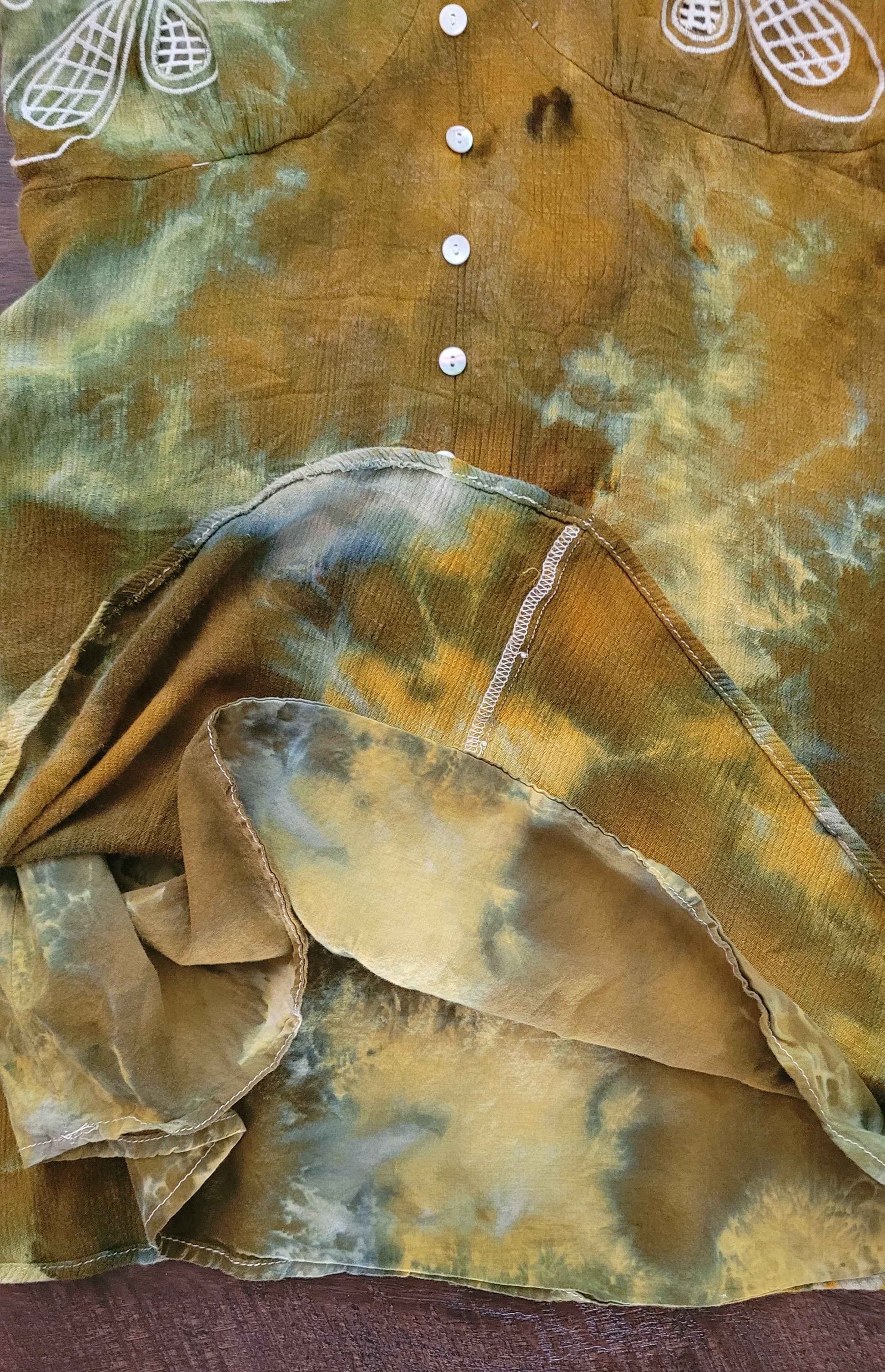 Gilded Grove Upcycled Rayon Dress - Adult, Ladies, Size S