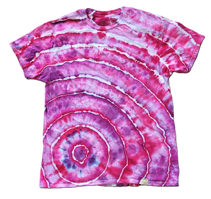 Berry Quartz Geode Tie-Dye T-Shirt - Adult, Unisex, Size L