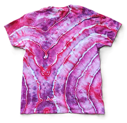 Berry Quartz Geode Tie-Dye T-Shirt - Adult, Unisex, Size L