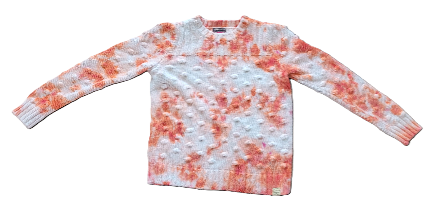 Peach Prosecco Upcycled Sweater – Adult, Ladies, Size S