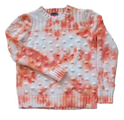 Peach Prosecco Upcycled Sweater – Adult, Ladies, Size S - Re-Used Relics