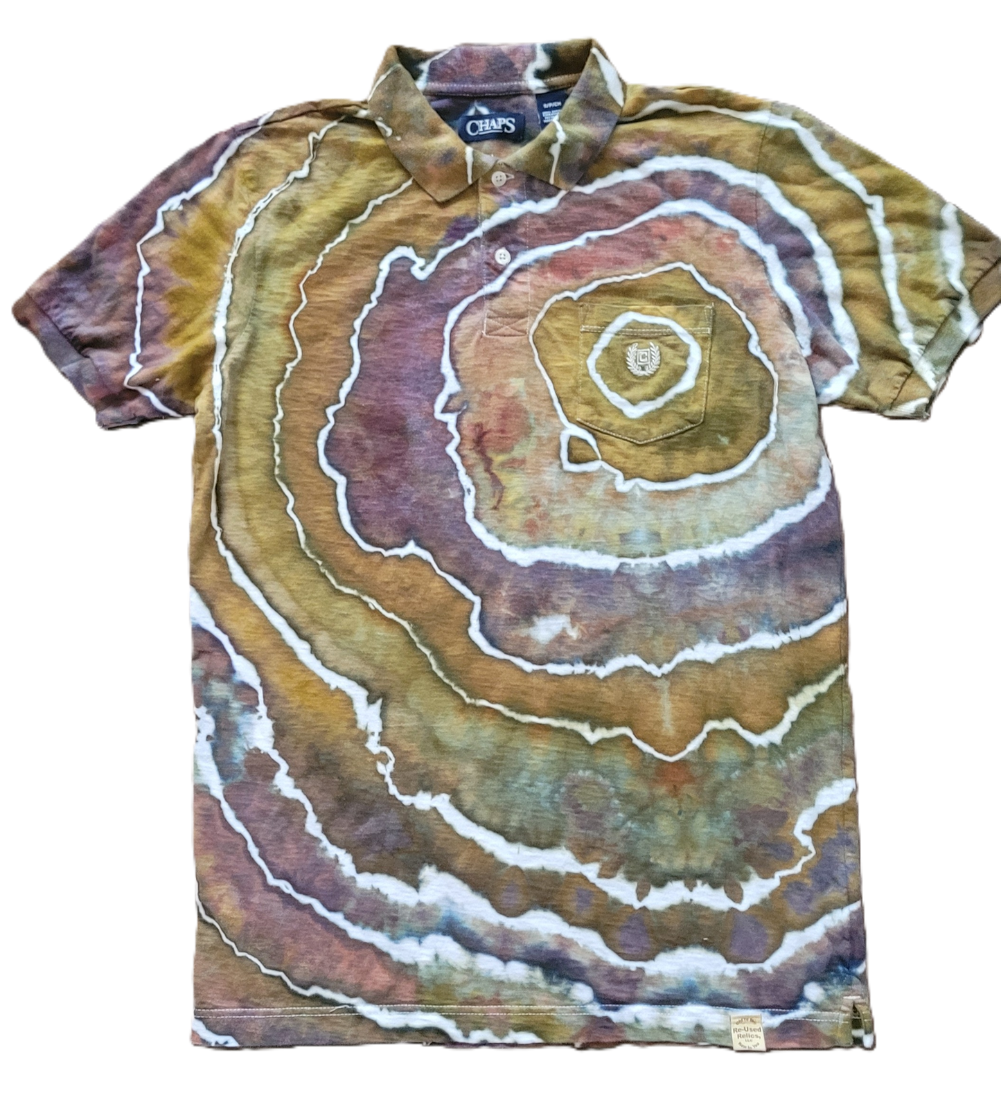 Gilded Geode Upcycled Polo Shirt – Adult, Men’s, Size S