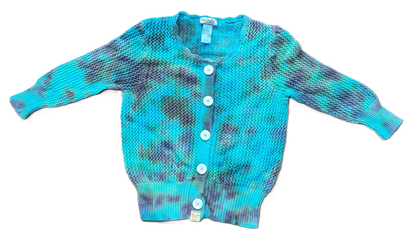 Enchanted Lagoon Upcycled Tie-Dye Cardigan - Adult, Ladies, Size M - Re-Used Relics