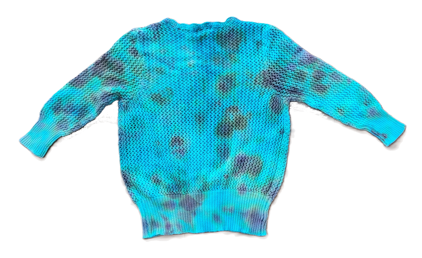 Enchanted Lagoon Upcycled Tie-Dye Cardigan - Adult, Ladies, Size M