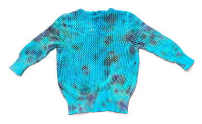 Enchanted Lagoon Upcycled Tie-Dye Cardigan - Adult, Ladies, Size M - Re-Used Relics