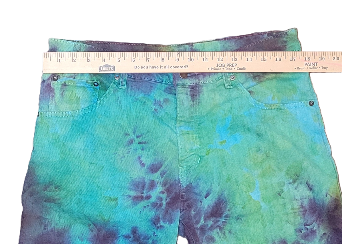 Upcycled Raleigh Denim WORK Jeans - Tie-Dyed Relic (Size 36) - Re-Used Relics